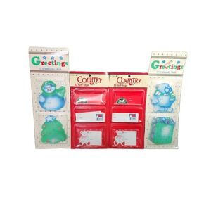 Vintage Christmas gift tags trims and Cards pack LOT of 88 Tags Cleo 80's Cute